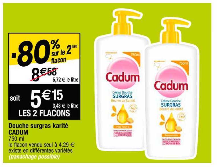 douche surgras karité cadum