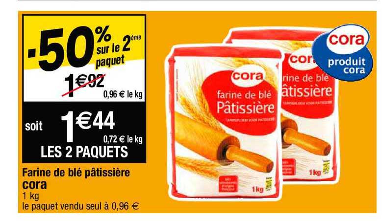farine de blé pâtissière cora