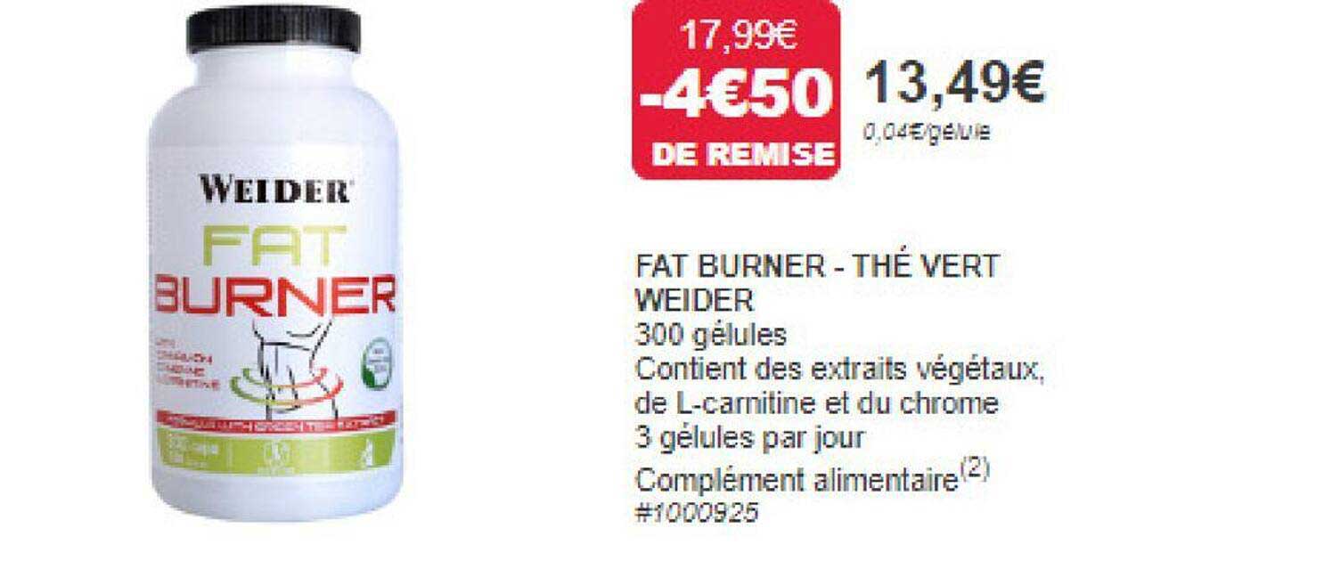 fat burner - thé vert weider
