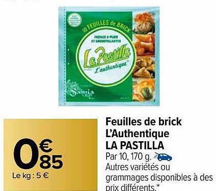 Feuilles De Brick L'authentique La Pastilla
