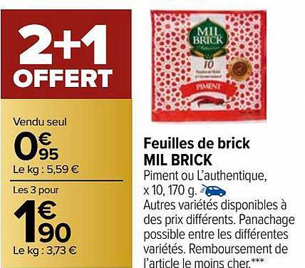 feuilles de brick mil brick