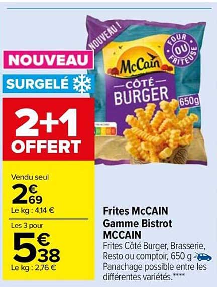 frites mc cain gamme bistrot mc cain