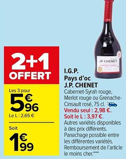 i.g.p. pays d'oc j.p. chenet