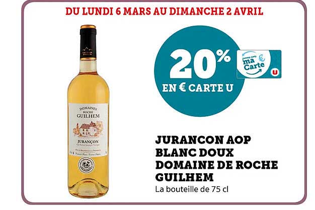 jurançon aop blanc doux domaine de roche guilhem