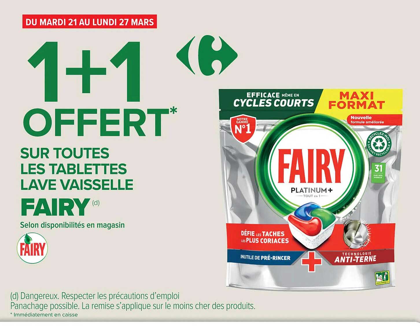 les tablettes lave vaisselle fairy