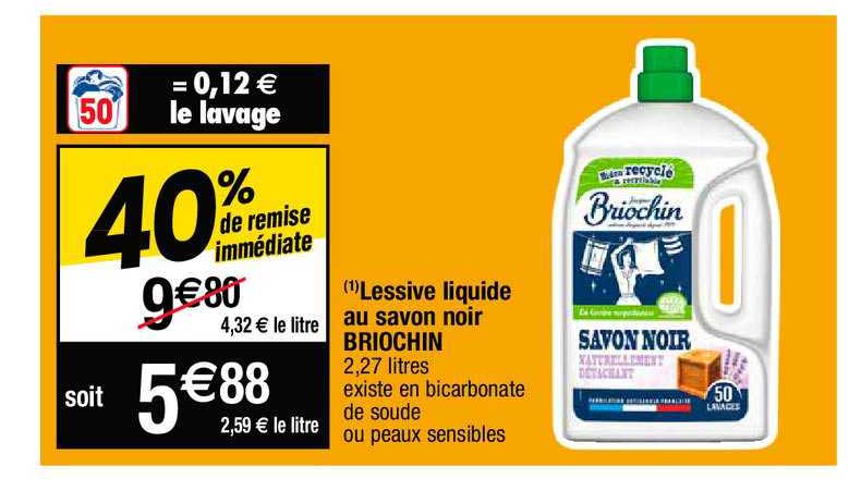 Lessive Liquide Au Savon Noir Briochin