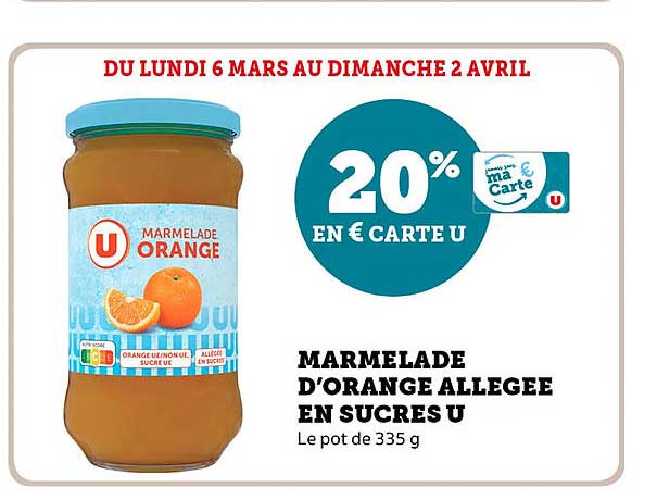 Marmelade D'orange Allegée En Sucres U