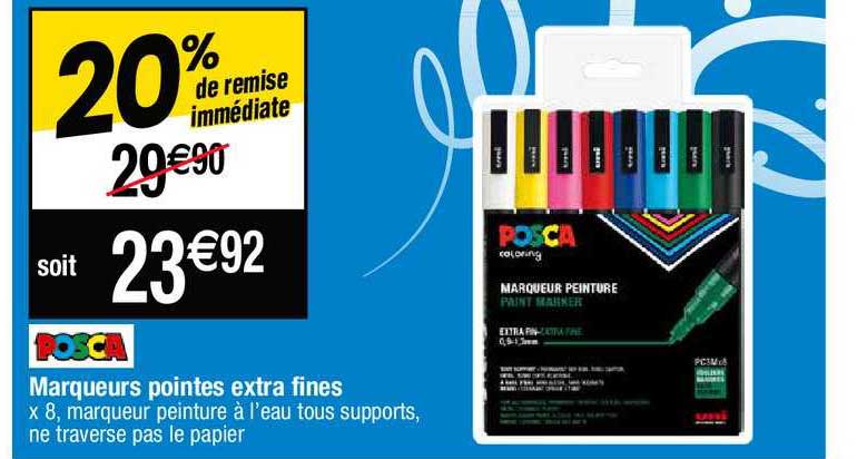marqueurs pointes extra fines posca