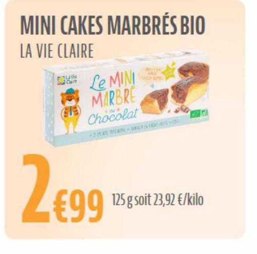 mini cakes marbrés bio la vie claire
