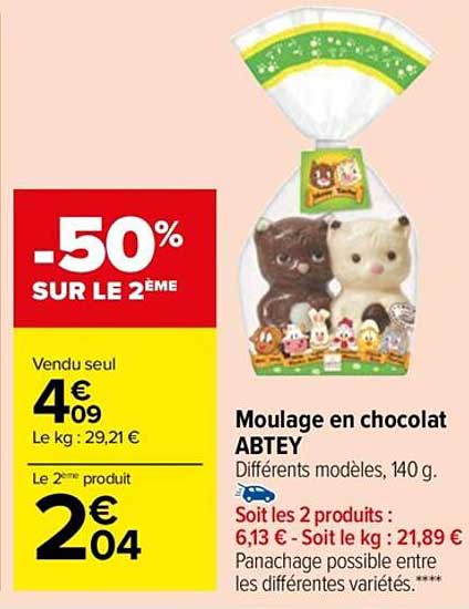 moulage en chocolat abtey