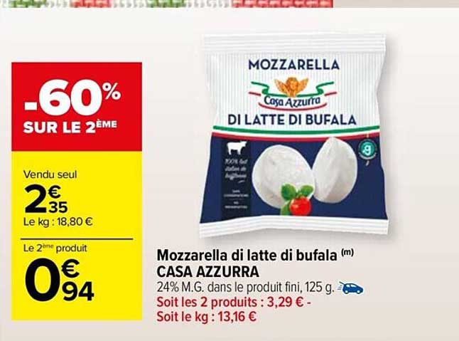 Mozzarella Di Latte Di Bufala Casa Azzurra