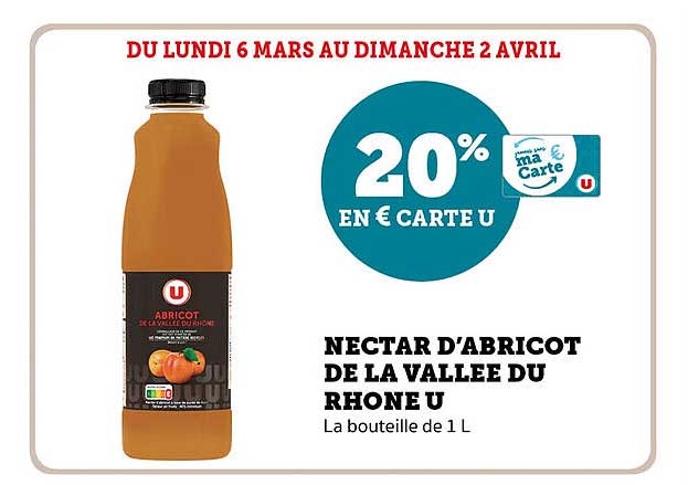 nectar d'abricot de la vallée du rhône u