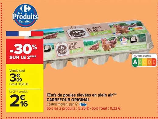 œufs De Poules élevées En Plein Air Carrefour Original
