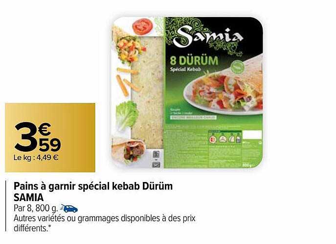 pains à garnir spécial kebab dürüm samia