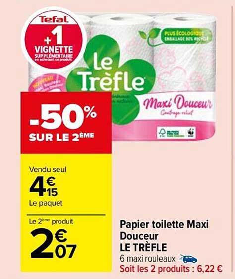 Papier Toilette Maxi Douceur Le Trèfle