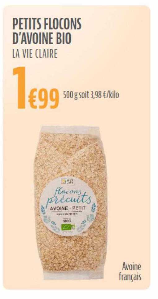 petits flocons d'avoine bio la vie claire