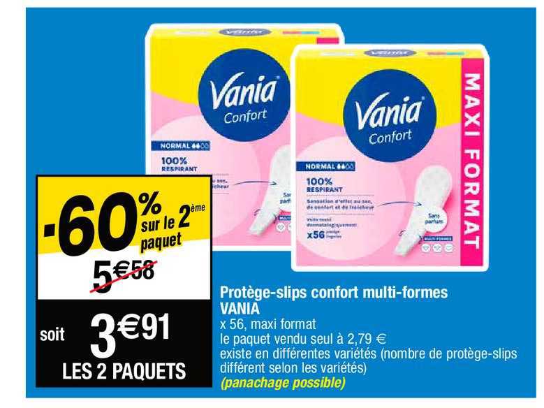protège-slips confort multi-formes vania