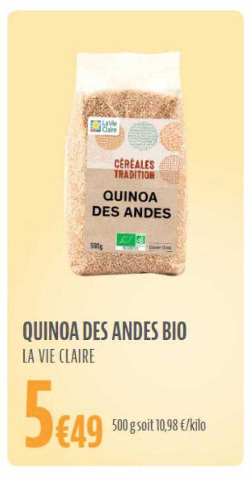 quinoa des andes bio la vie claire