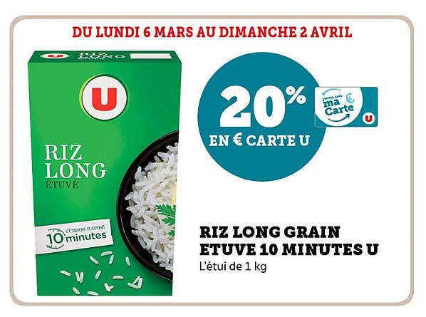 riz long grain étuve 10 minutes u