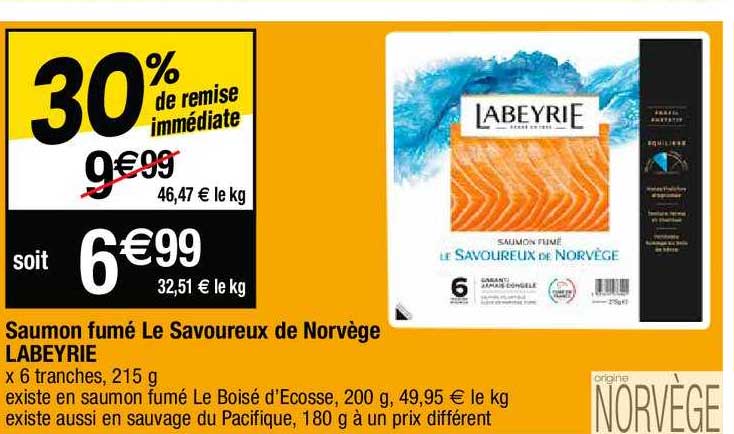 Saumon Fumé Le Savoureux De Norvège Labeyrie