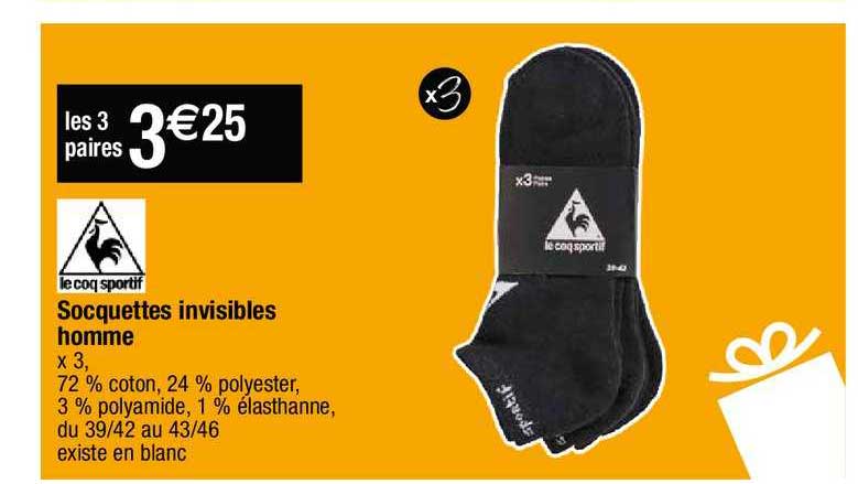 socquettes invisibles homme le coq sportif