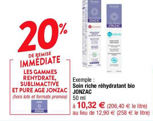soin riche réhydratant bio jonzac