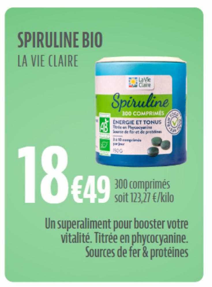 Spiruline Bio La Vie Claire