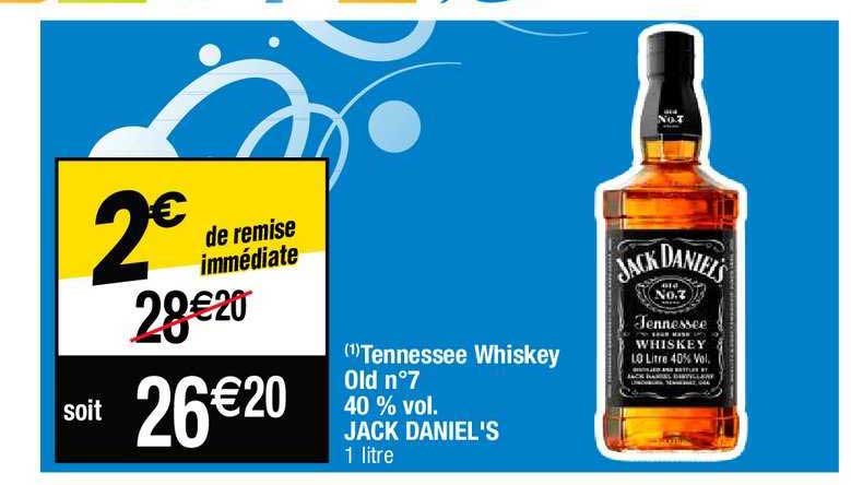 tennessee whiskey old n°7 40% vol. jack daniel's