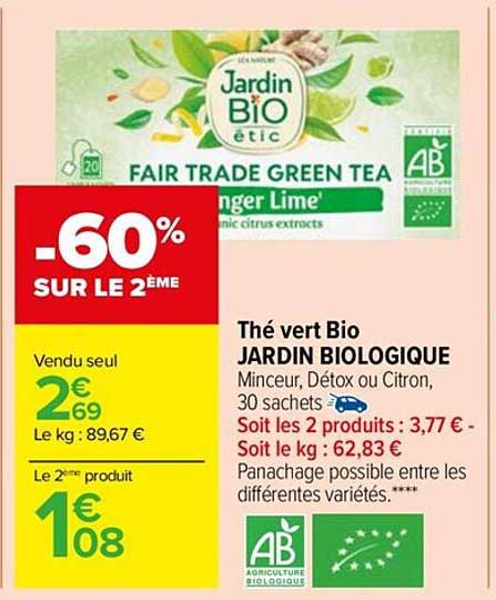 Thé Vert Bio Jardin Biologique