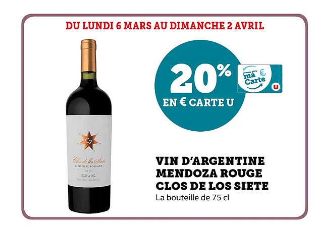vin d'argentine mendoza rouge clos de los siete