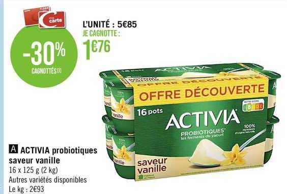 Activia Probiotiques Saveur Vanille