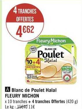 blanc de poulet halal fleury michon