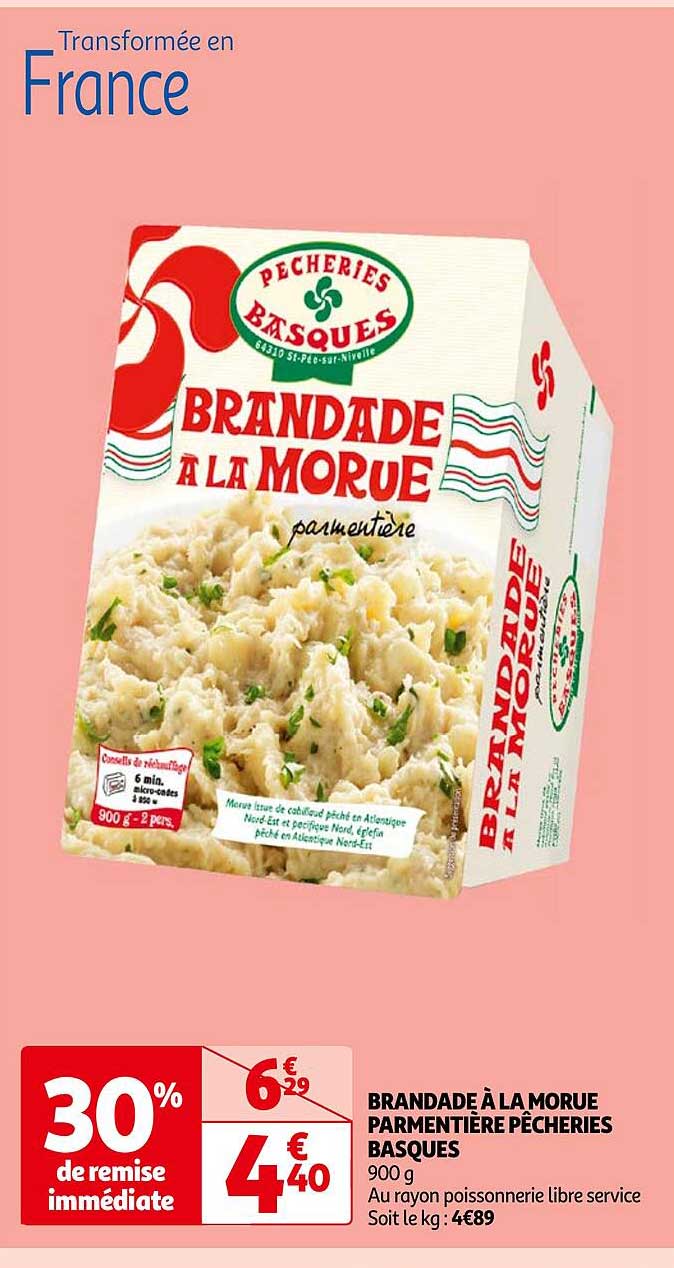 Brandade à La Morue Parmentière Pêcheries Basques