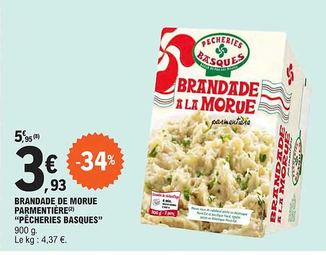 brandade de morue parmentière "pêcheries basques"
