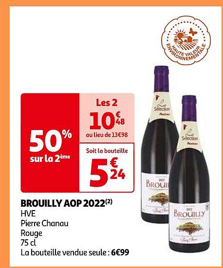 brouilly aop 2022 hve pierre chanau rouge