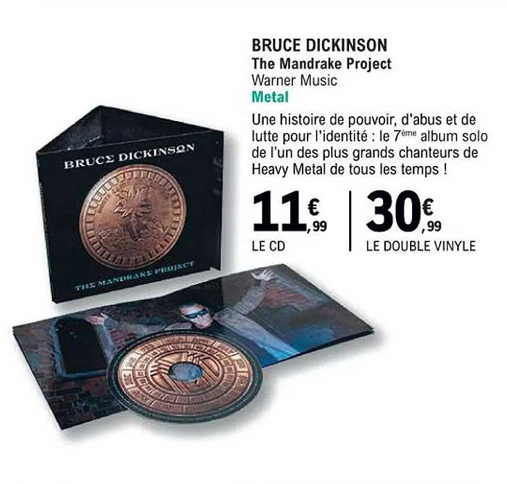 bruce dickinson - the mandrake project - warner music - metal