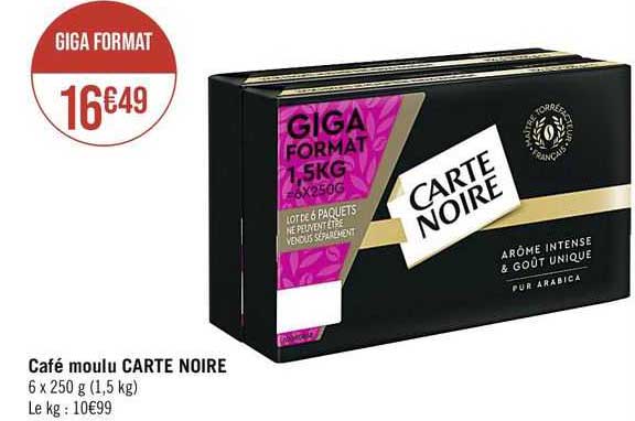 Café Moulu Carte Noire