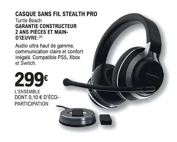 casque sans fil stealth pro - turtle beach