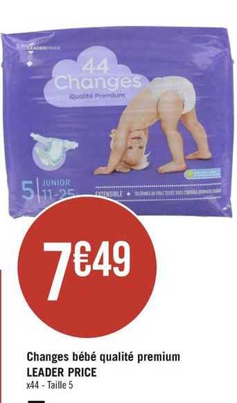 changes bébé qualité premium leader price