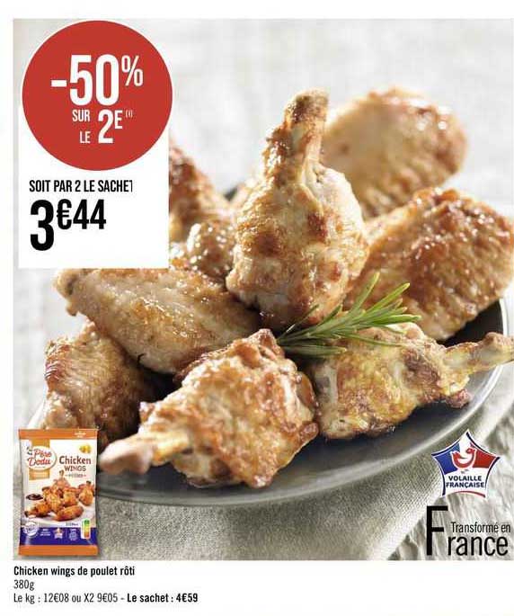 chicken wings de poulet rôti