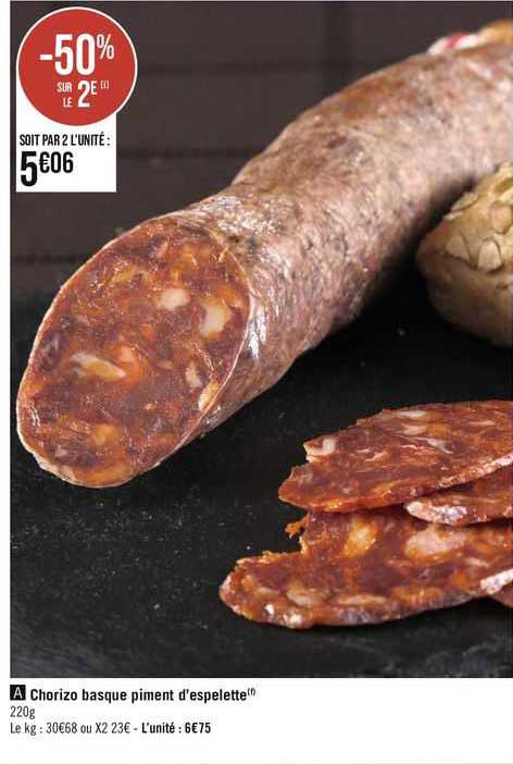 chorizo basque piment d'espelette