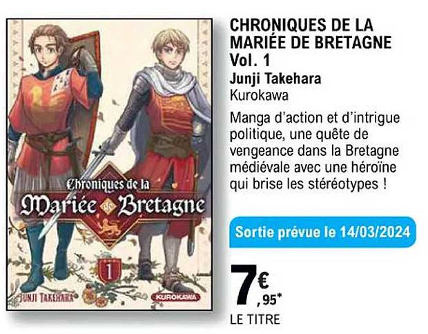 chroniques de la mariée de bretagne vol. 1 - junji takehara