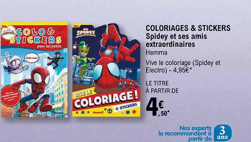 coloriages & stickers spidey et ses amis extraordinaires - hemma