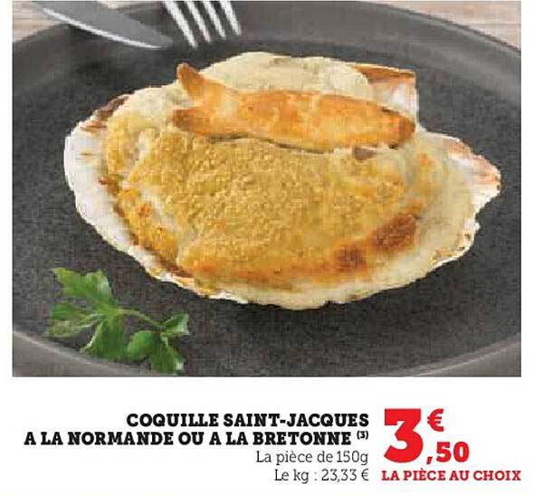 coquille saint-jacques à la normandie ou à la bretone