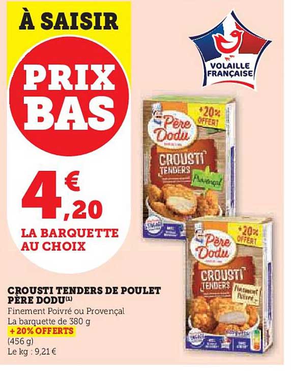 crousti tenders de poulet père dodu