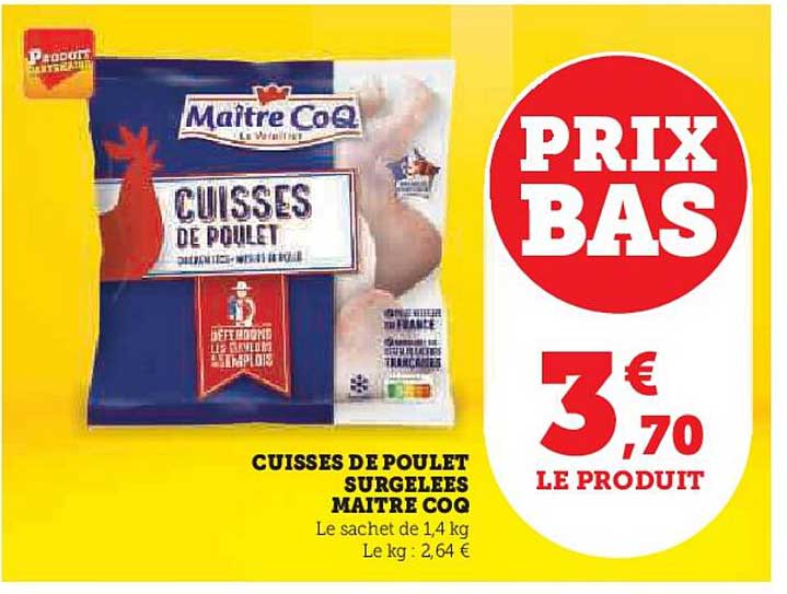 cuisses de poulet surgelées maître coq