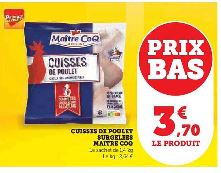 cuisses de poulet surgelées maître coq