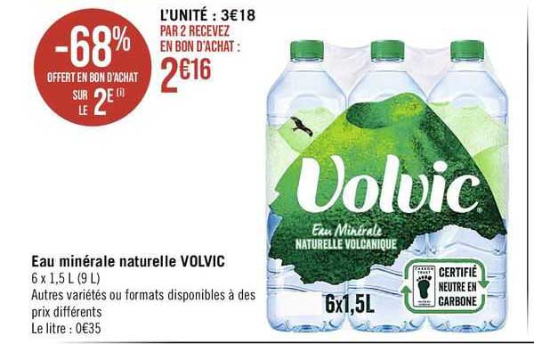 eau minéral naturelle volvic