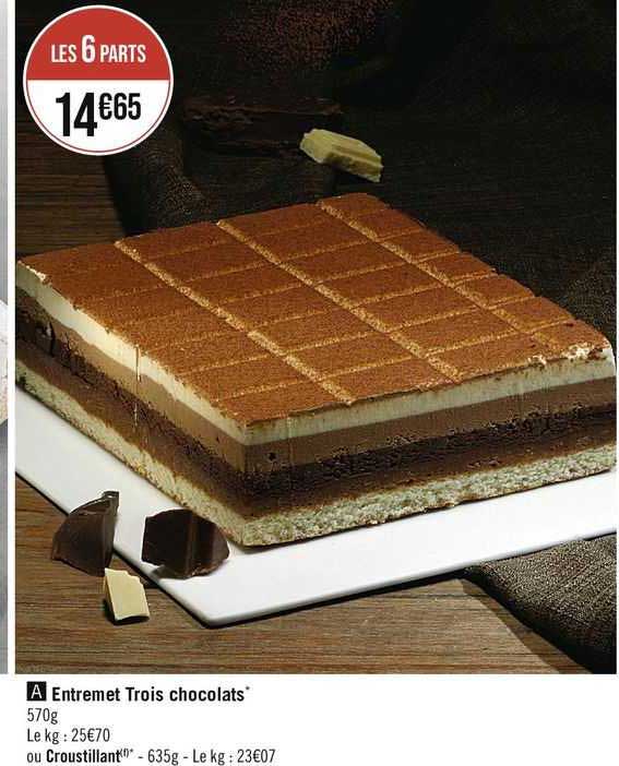 entremet trois chocolats