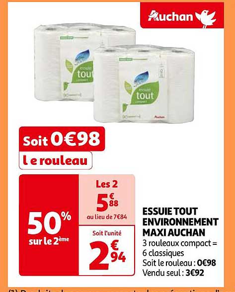 essuie tout environnement maxi auchan